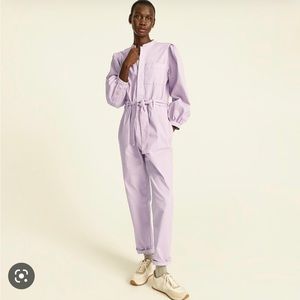 COPY - Jcrew - petite Puff-sleeved Jumpsuit, Icy Orchid